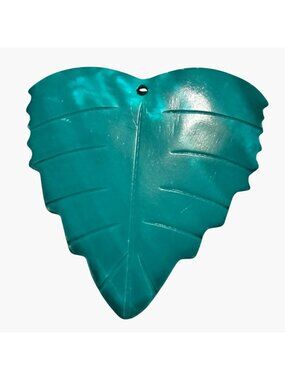 Turquoise Leaf Shaped Pendant 2 Inches Craft Jewelry Making